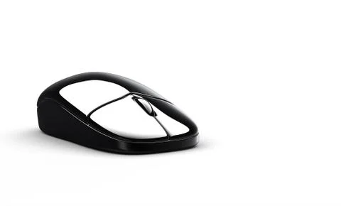 Glossy computer mouse on white background Stock Illustration