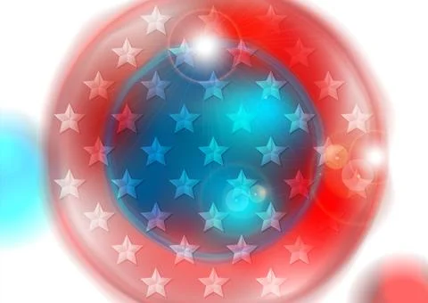 Glossy concept circle USA flag abstract background Stockillustratie