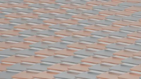 Glossy copper metallic square rhombus geometric tile background. Futuristic.. Stock Illustration