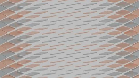 Glossy copper metallic square rhombus geometric tile background. Futuristic.. Stock Illustration