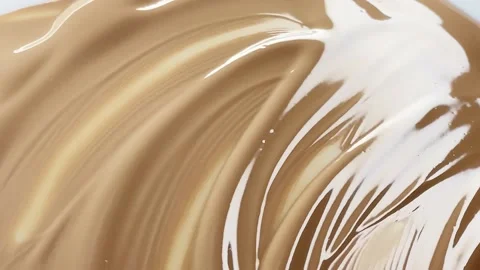 Glossy cosmetic texture, beige liquid foundation or concealer as beauty make- Stock Footage 197077843