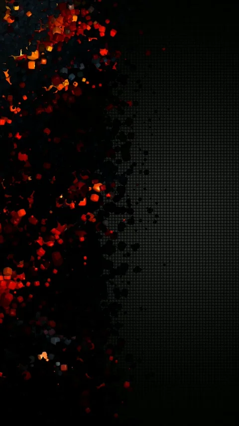 Glossy cubes shifting sideways across a shaded deep dark textured backdrop Stock Footage 322721575