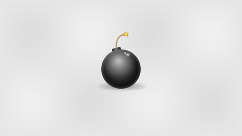 Glossy Dark Explosive Sphere Animation Stockbeeldmateriaal 347841704