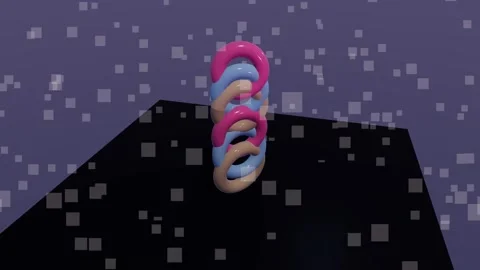 Glossy Donut Tower 4K Stock Footage 338382828