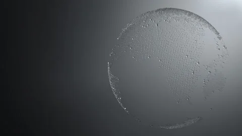 Glossy Earth globe rotating on grey background. Stock Footage 85613048