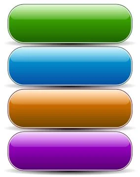 Glossy empty rounded button, banner backgrounds. Stock Illustration