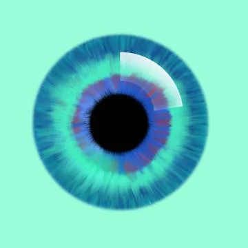 Glossy eye ball. Stock Illustration