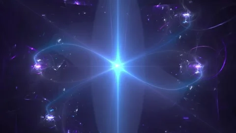 Glossy fast rhythmically pulsating star and sparks Stock Footage 154560655