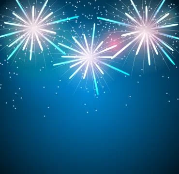 Glossy Fireworks Background Vector Illustration Stock Illustration