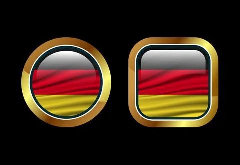 Glossy flag button of Germany, High quality web button design Stock Illustration