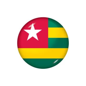 Glossy flag icon ofTogo Stock Illustration