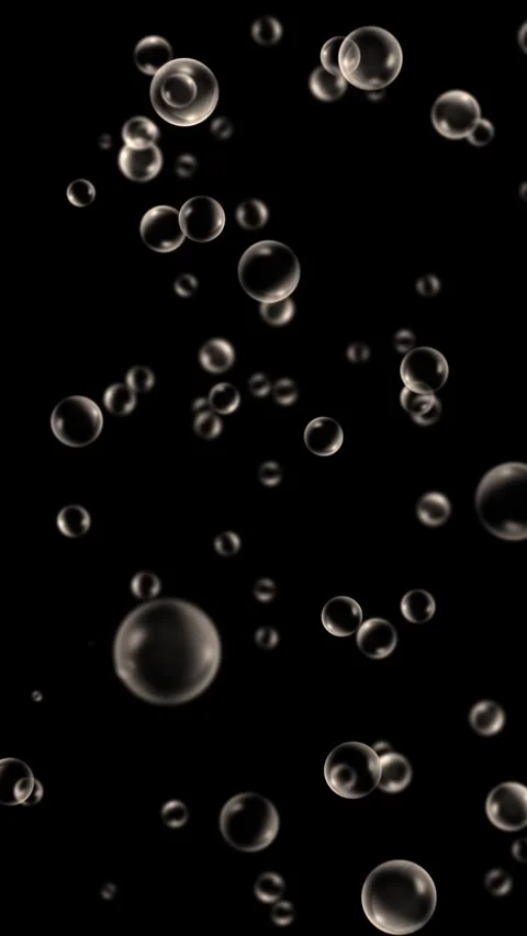 Glossy Floating Water Bubbles in Vertical Video Stock-Footage 346314706