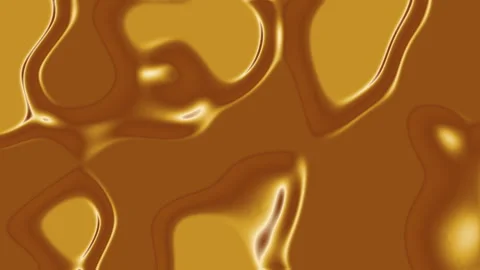 Glossy Fluid Brown Abstract Background with Organic Wavy Light Effects Stock Footage 302181297