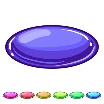 Glossy glass button cartoon vector graphic 스톡 일러스트