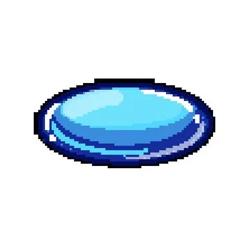 Glossy glass button pixel art vector illustration イラスト素材