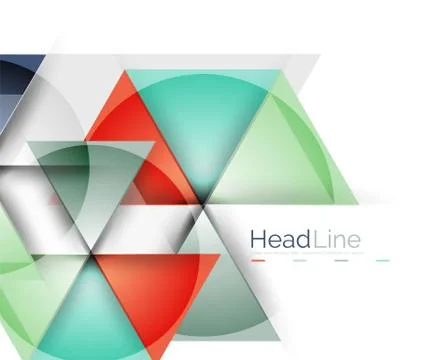 Glossy glass modern triangle layout Stock Illustration