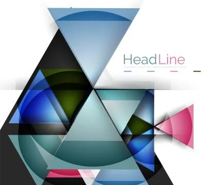 Glossy glass modern triangle layout Stock Illustration