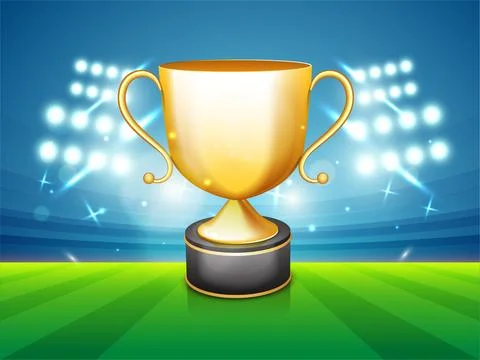 Glossy golden trophy. Illustration