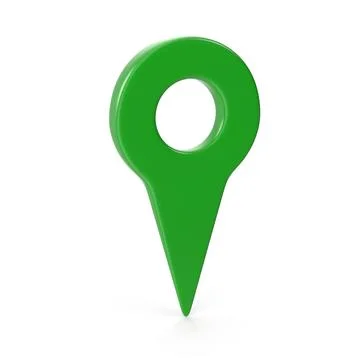 Glossy Green 3D Map Location Pin 스톡 일러스트