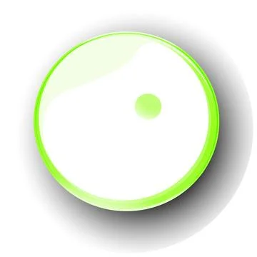 Glossy Green Button Illustration Stock Illustration
