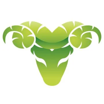 Glossy green ram Stock Illustration