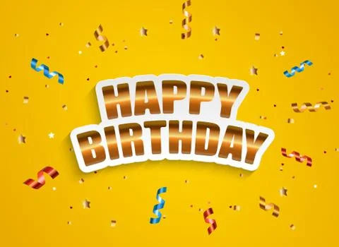 Glossy Happy Birthday Background Vector Illustration Stock Illustration