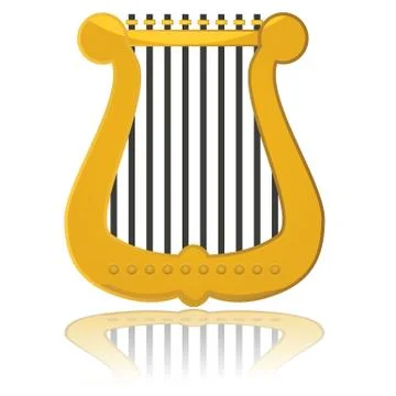 Glossy harp Stock Illustration