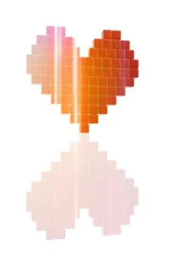 Glossy heart icon Stock Illustration