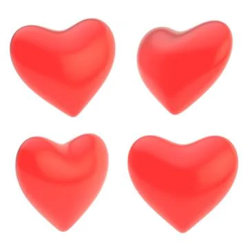 Glossy heart shape isolated Stock Illustration