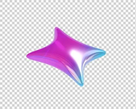 Glossy holographic star Stock Illustration