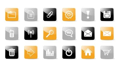 Glossy Icon Set Stock Illustration