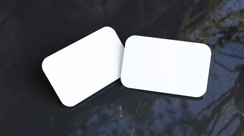 Glossy id card elegant mockup proffesional with reflect effect for stationery Stock Illustration