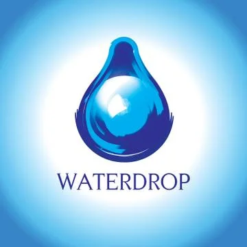 Glossy  isolated waterdrop design Illustrazione stock