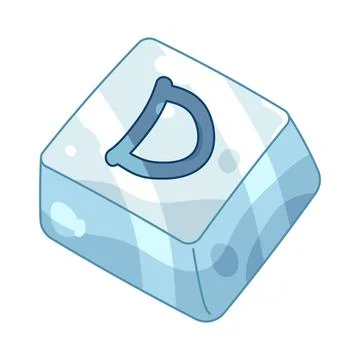 Glossy keycap d Stock Illustration