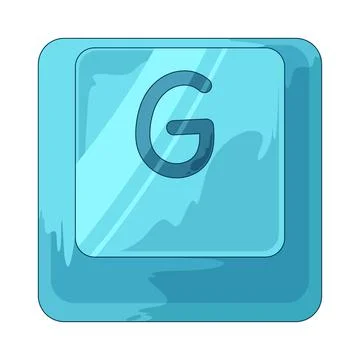 Glossy keycap G illustration 库存插图