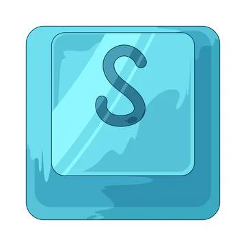 Glossy keycap S illustration Stock Illustration