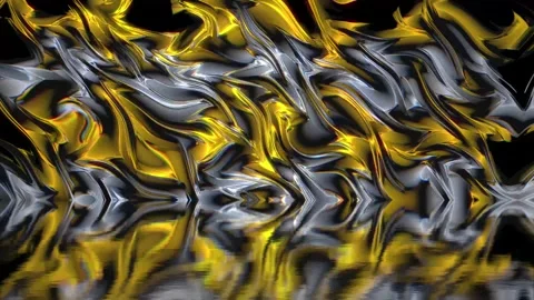 Glossy Liquid Reflective Waves with Smooth Abstract Motion Background. 4K Stock Footage 295511015