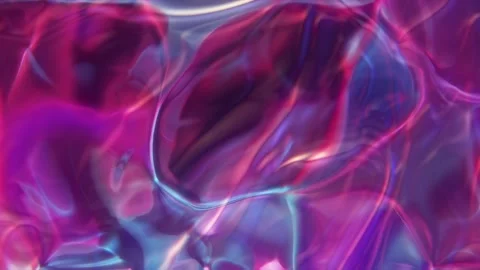 Glossy Magenta Liquid Waves Background Seamless Loop Stock Footage 344656108