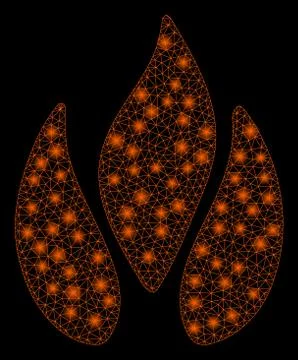 Glossy Mesh 2D Fire with Light Spots イラスト素材