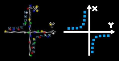 Glossy Mesh 2D Hyperbola Plot Icon with Flash Spots Illustrazione stock