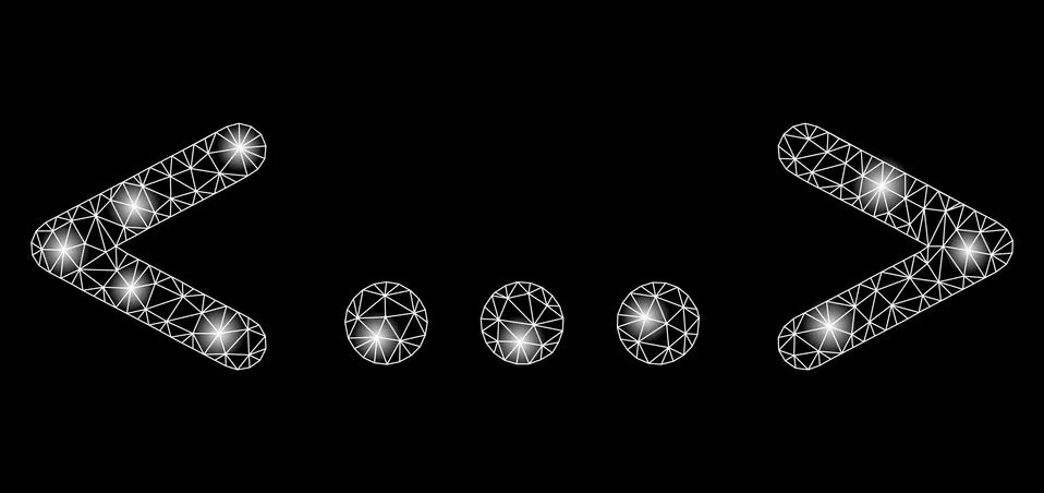 Glossy Mesh 2D Inline Code with Light Spots Stockillustratie