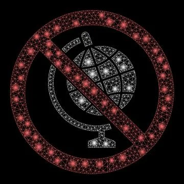 Glossy Mesh 2D No Globe Model with Flare Spots Stock Illustration