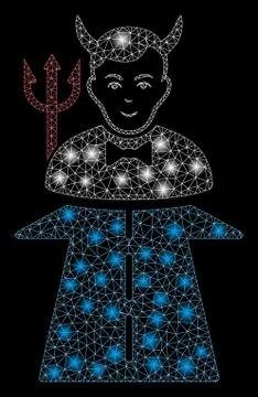 Glossy Mesh Carcass Road to Hell Monster with Flash Spots Illustrazione stock