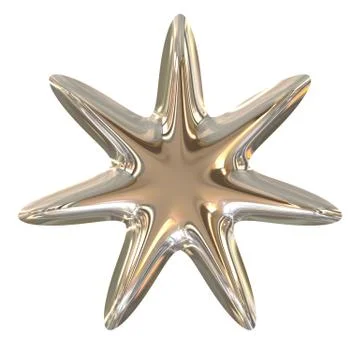 Glossy Metal Star Stock Illustration