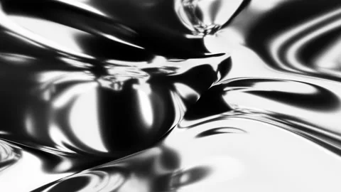 Glossy metallic background. Experimental 3d visuals with hypnotic effect. Stock Footage 170431023