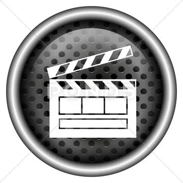 Glossy metallic icon Stock Illustration