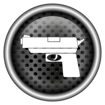 Glossy metallic icon Stock Illustration