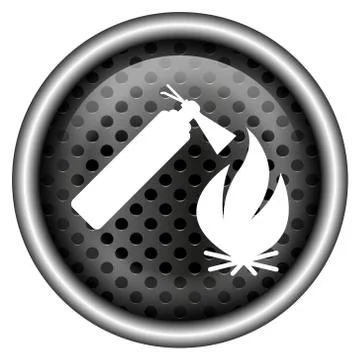 Glossy metallic icon Stock Illustration