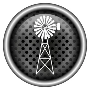 Glossy metallic icon Stock Illustration