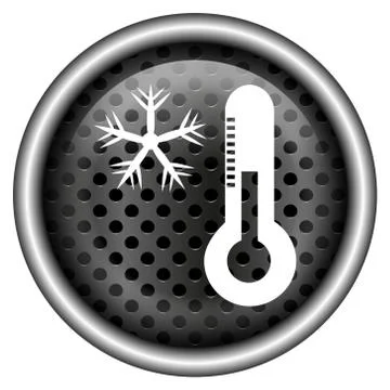 Glossy metallic icon Stock Illustration